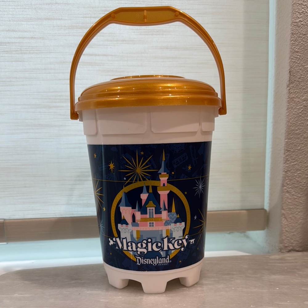 Disneyland Magic Key Souvenir Popcorn collectible Bucket